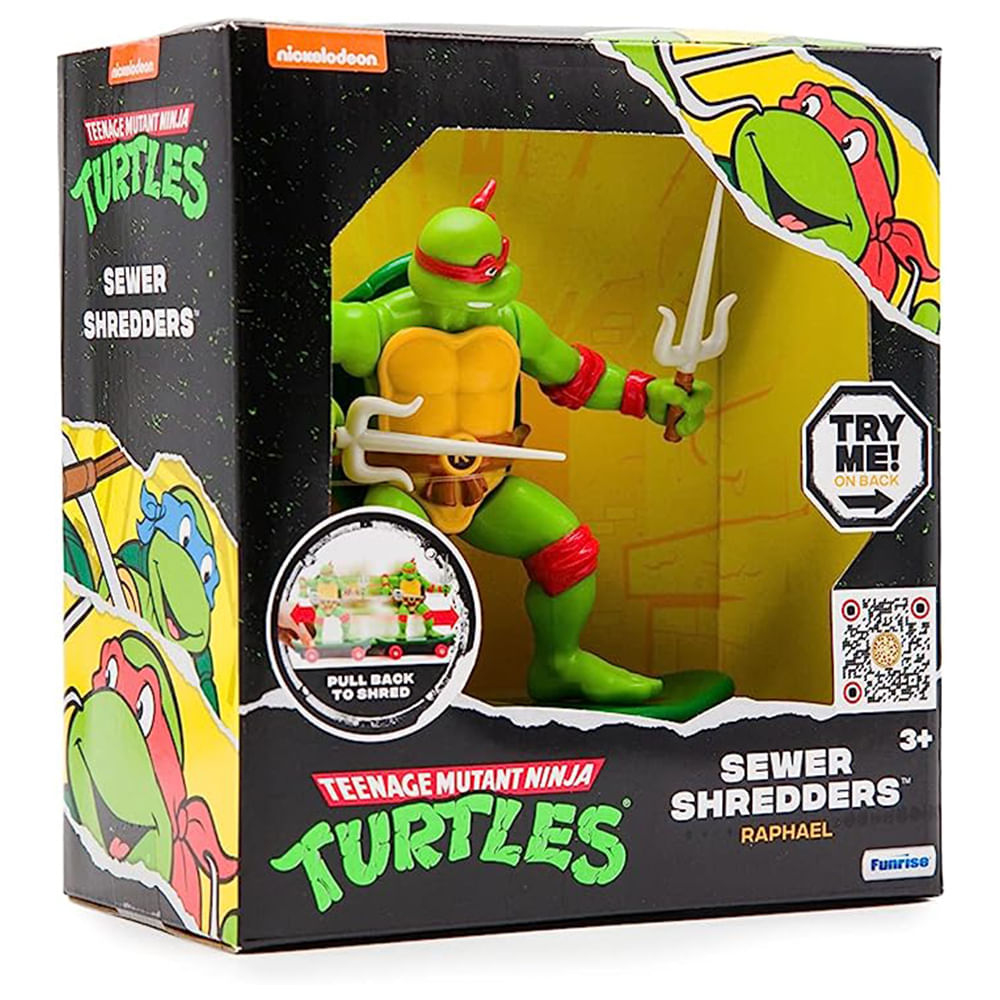 Skate Pull Back Tartarugas Ninja Sewer Shredders - Raphael - Imagem 3