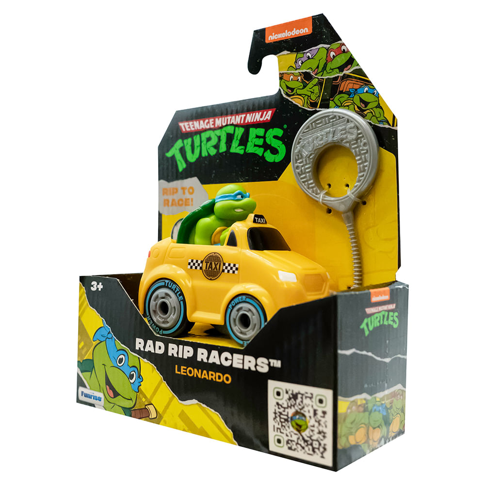 Carrinho de Corda Tartarugas Ninja Rad Rip Racers - Leonardo - Imagem 2
