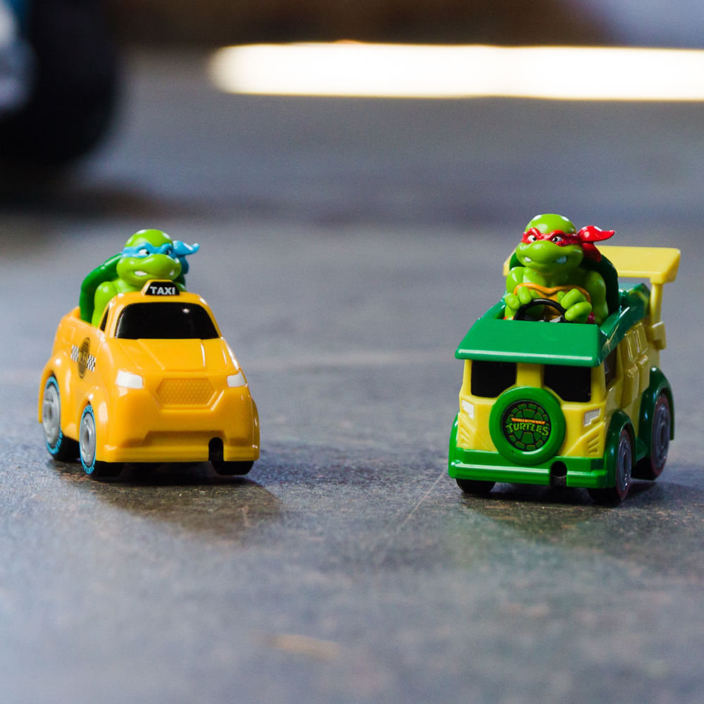 Carrinho de Corda Tartarugas Ninja Rad Rip Racers - Leonardo - Imagem 4