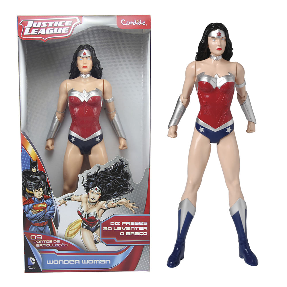 Boneca Com Som 16cm Liga da Justica - Mulher Maravilha
