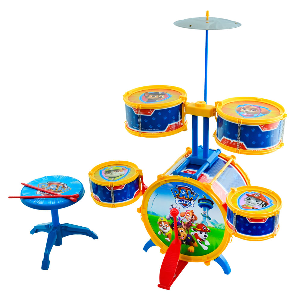 Instrumento Musical Infantil Patrulha Canina - Bateria Grande