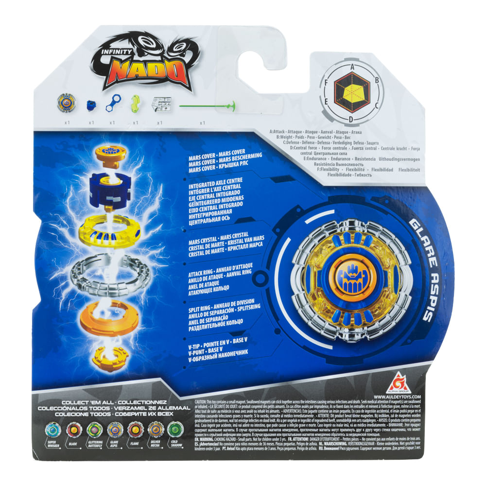 Pião de Batalha Infinity Nado Standard Series - Glare Aspis - Imagem 3