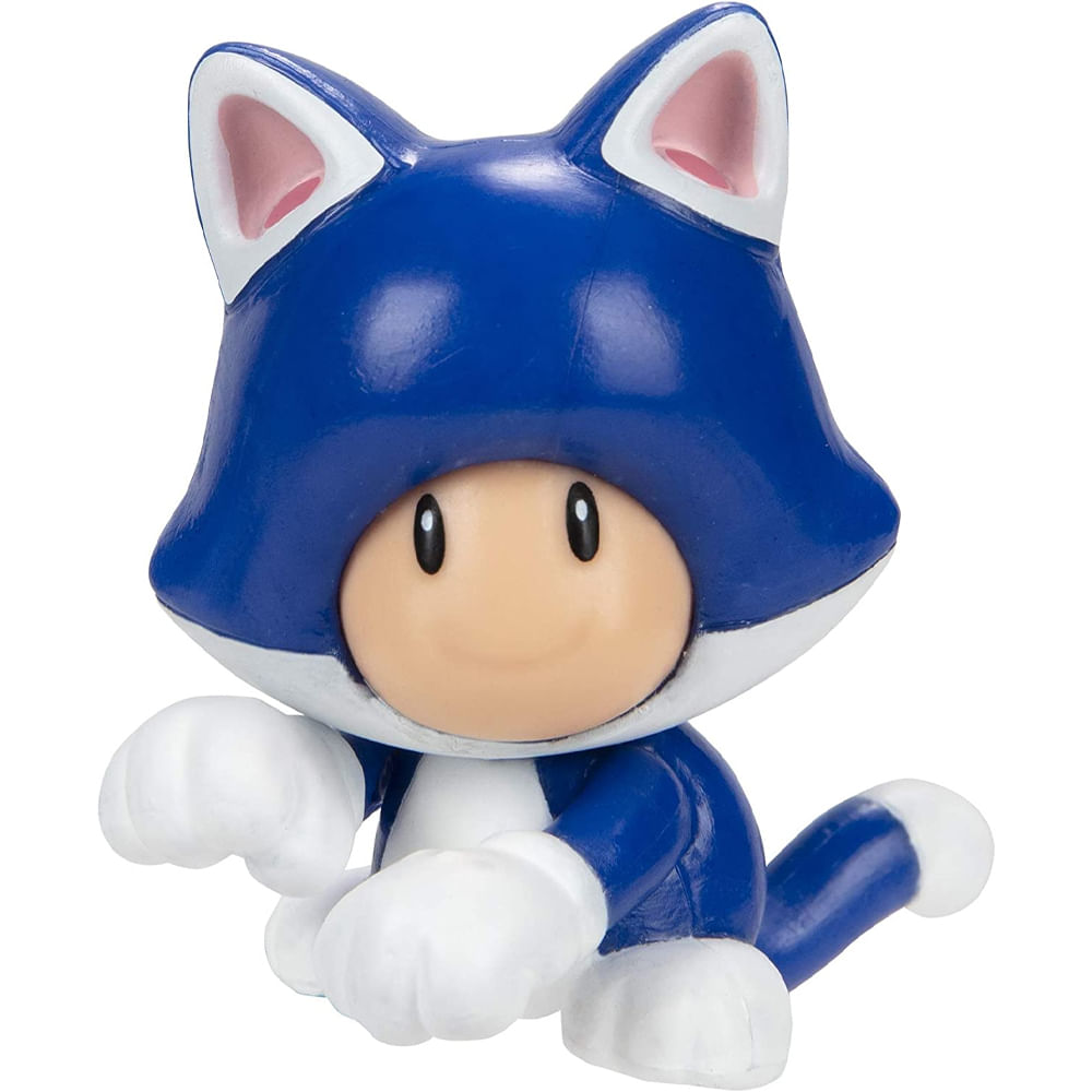 Boneco Colecionável 6cm Super Mario - Toad Felino