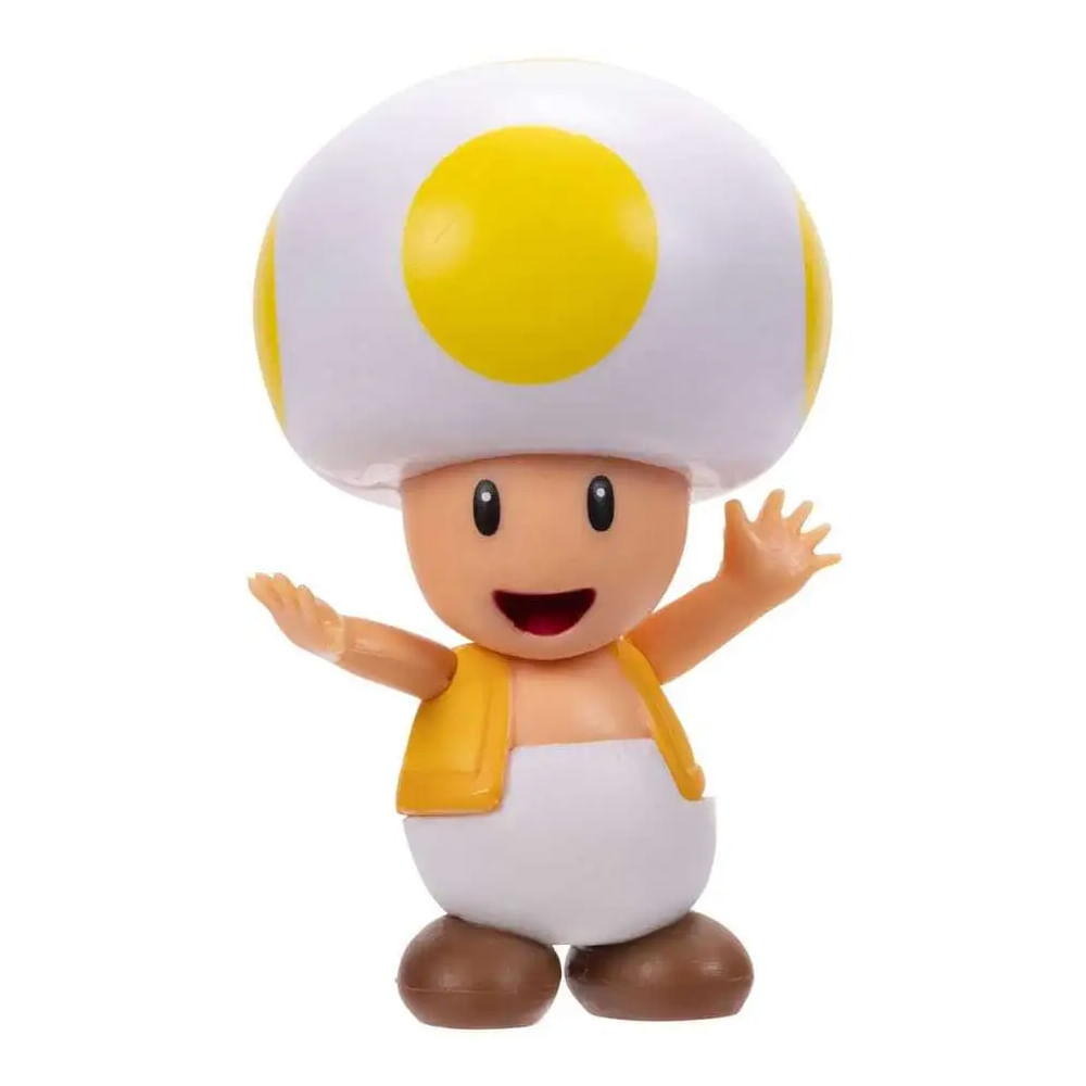 Boneco Colecionável 6cm Super Mario - Toad Amarelo