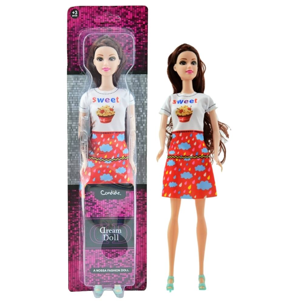 Boneca Fashion Doll Dream Doll Cabelo Castanho