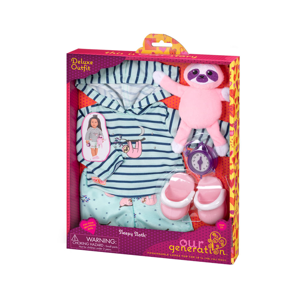 Conjunto De Roupa Our Generation Pijama Sleepy Sloth - Imagem 3
