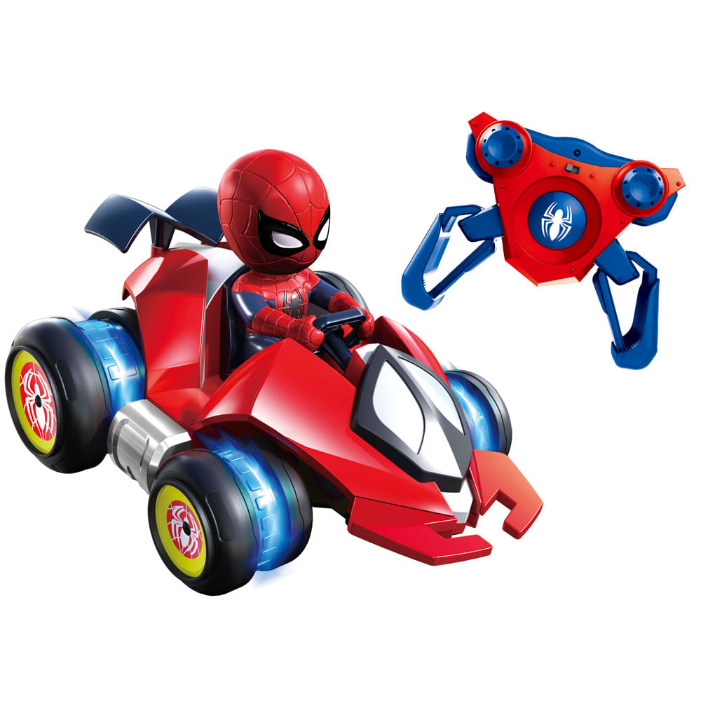 Carrinho de Controle Remoto 7 Funções Homem-Aranha Spin Revolution