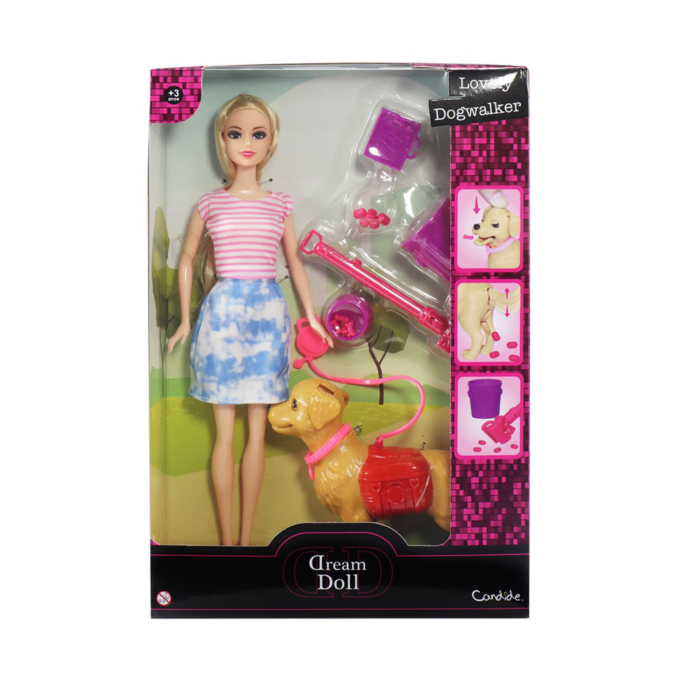 Boneca Lovely Dogwalker Dream Doll