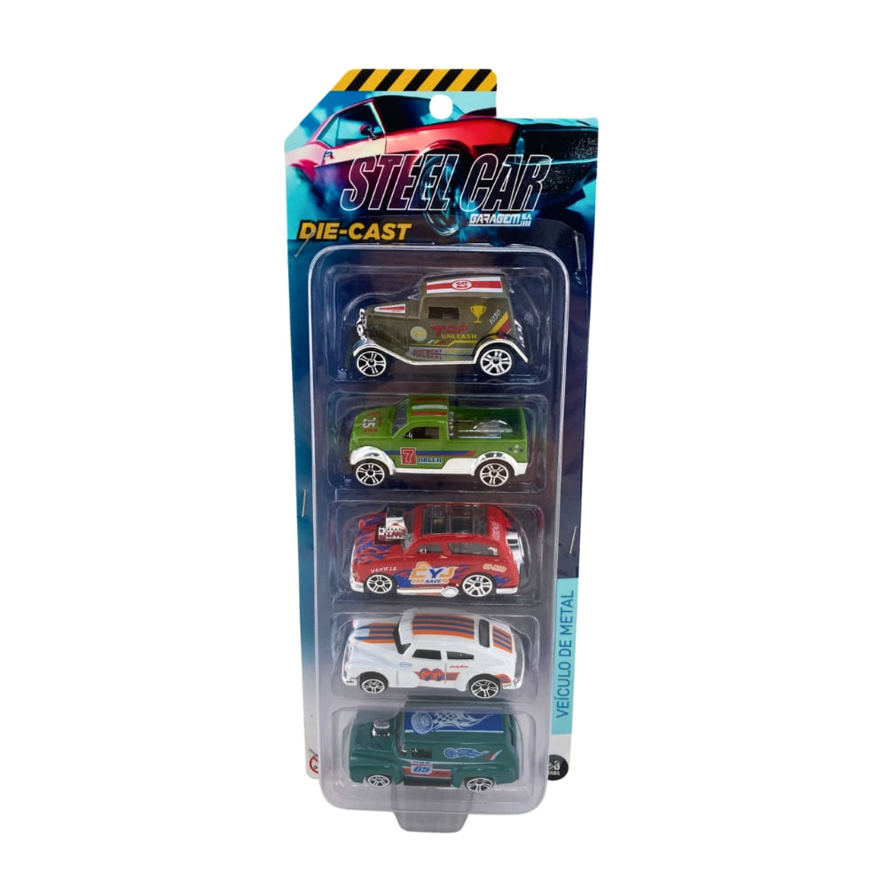Kit com 5 Mini Carrinhos Die Cast Garagem S.A. - Sortidos - Imagem 3
