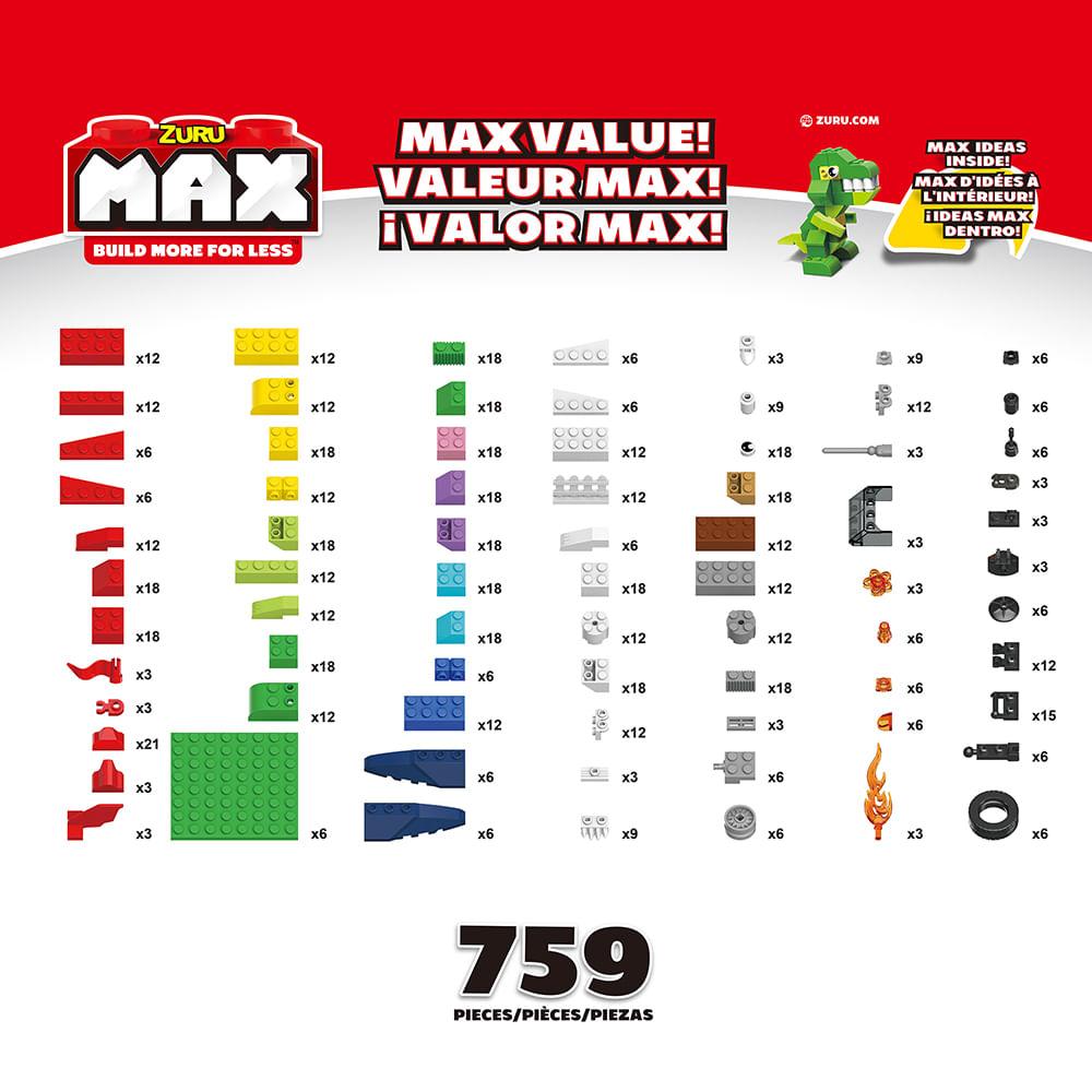 Conjunto de Blocos de Montar Max 759 peças - Imagem 4