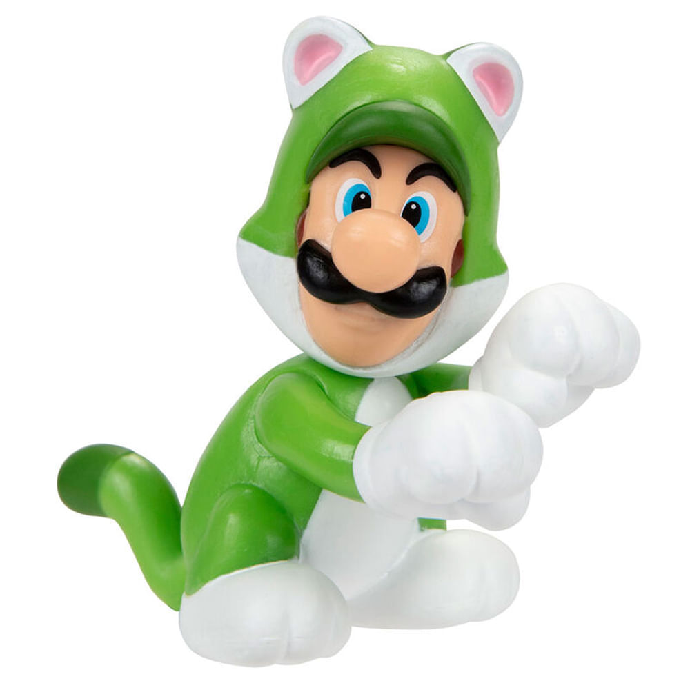 Boneco Colecionável 6cm Super Mario - Luigi Felino