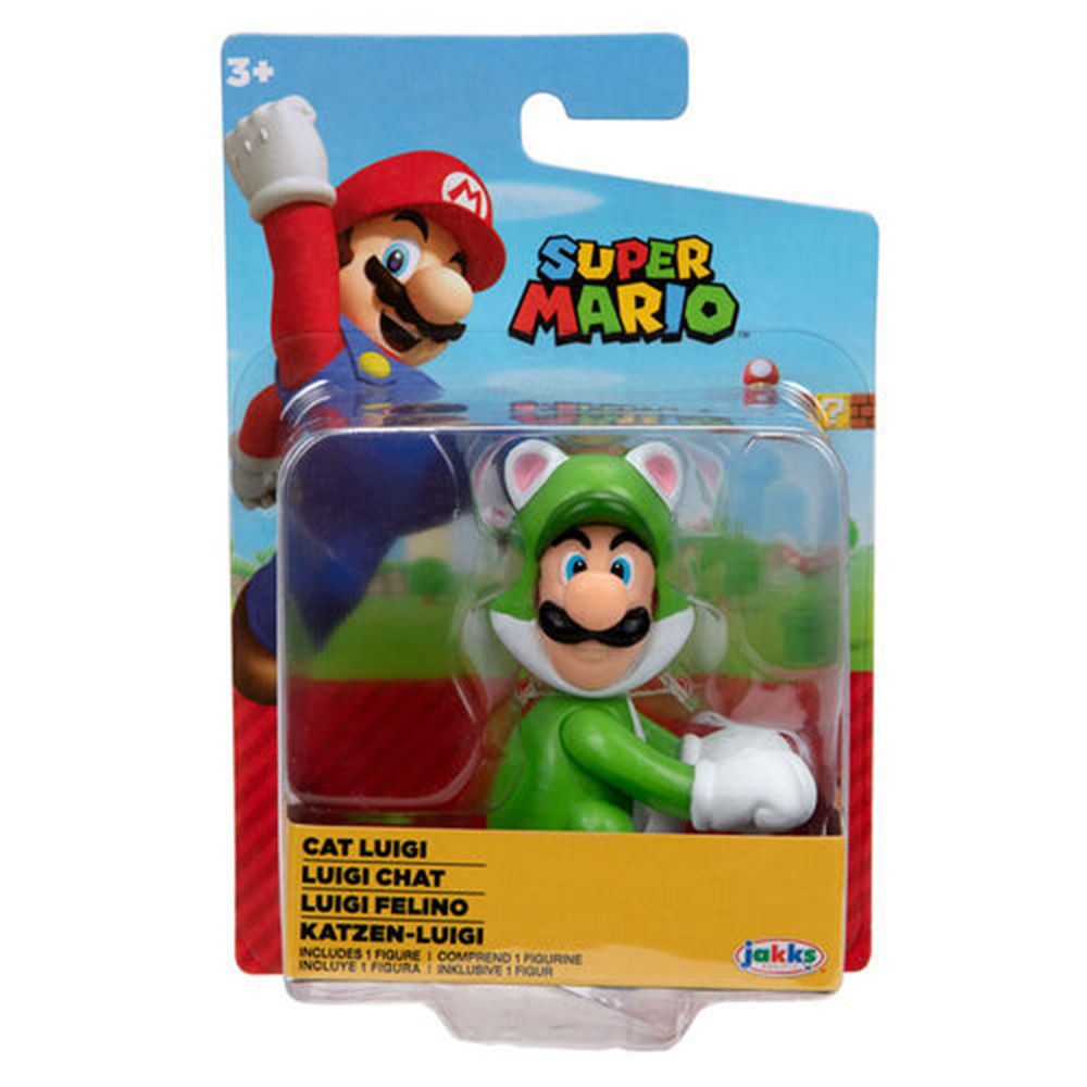Boneco Colecionável 6cm Super Mario - Luigi Felino - Imagem 2
