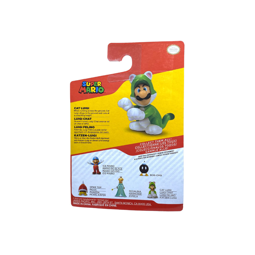 Boneco Colecionável 6cm Super Mario - Luigi Felino - Imagem 6