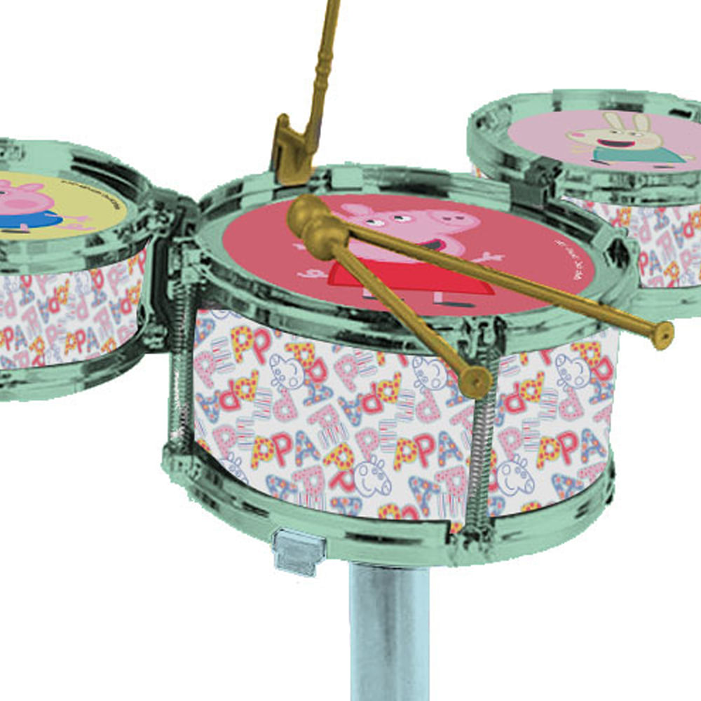 Instrumento Musical Infantil Peppa Pig - Bateria Pequena - Imagem 2
