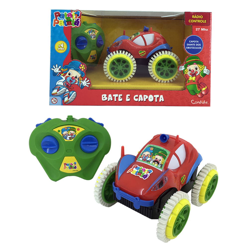 Carrinho de Controle Remoto Patati e Patatá Bate e Capota
