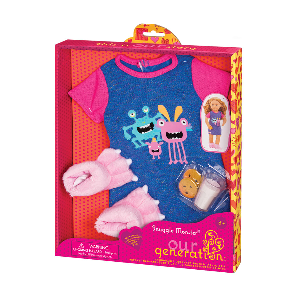 Camisão de Pijama com Pantufas - Our Generation - Imagem 3