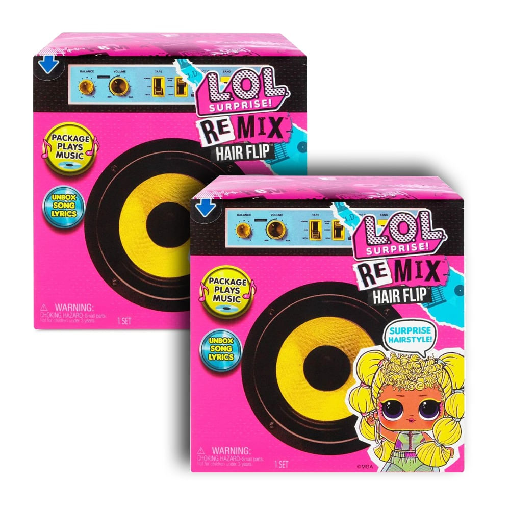 Kit 2 Bonecas LOL Surprise! Remix Hairflip
