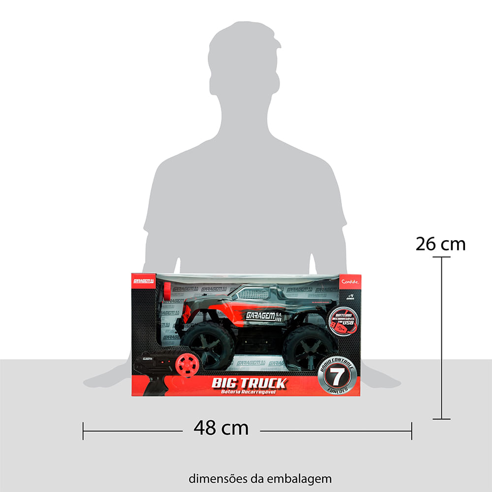 Carrinho de Controle Remoto 7 Funções Garagem S.A. Big Truck - Imagem 2