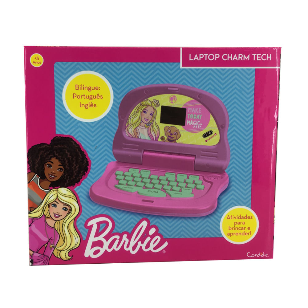 Laptop Infantil Educativo Candide Barbie Charm Tech Bilíngue - Imagem 3