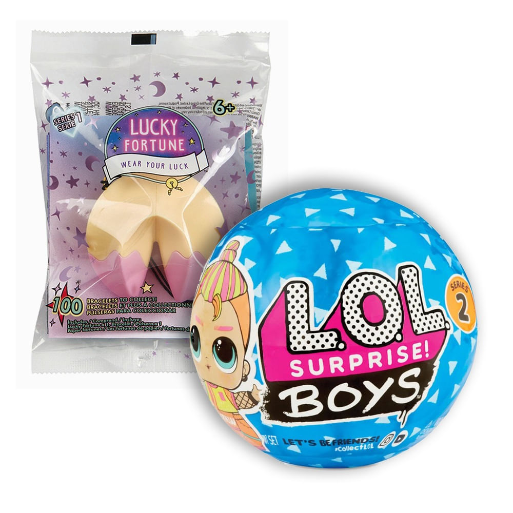 Kit Boneco LOL Surprise! Boys Série 2 + Bisctoito da Sorte Lucky Fortune