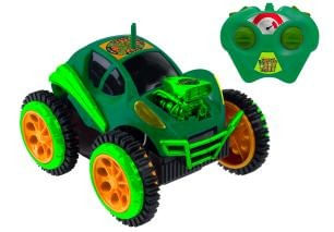 Carrinho de Controle Remoto Tartarugas Ninja Radical Flip