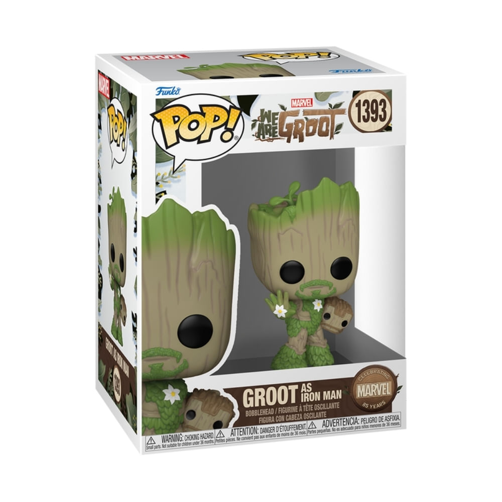 Boneco Funko Pop! Marvel 85 Anos - Groot como Homem de Ferro - Imagem 3