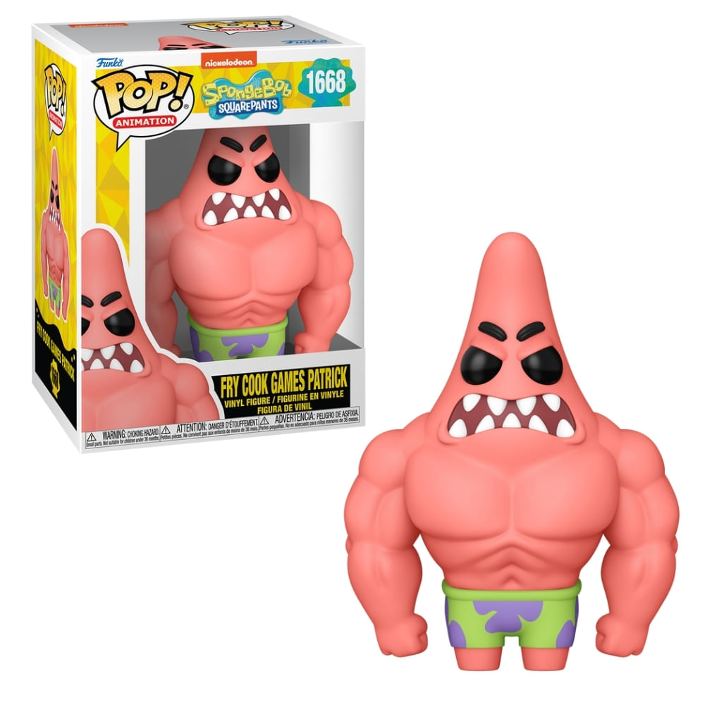 Boneco Funko Pop! Bob Esponja 25 anos - Patrick Jogos do Mestre-Cuca