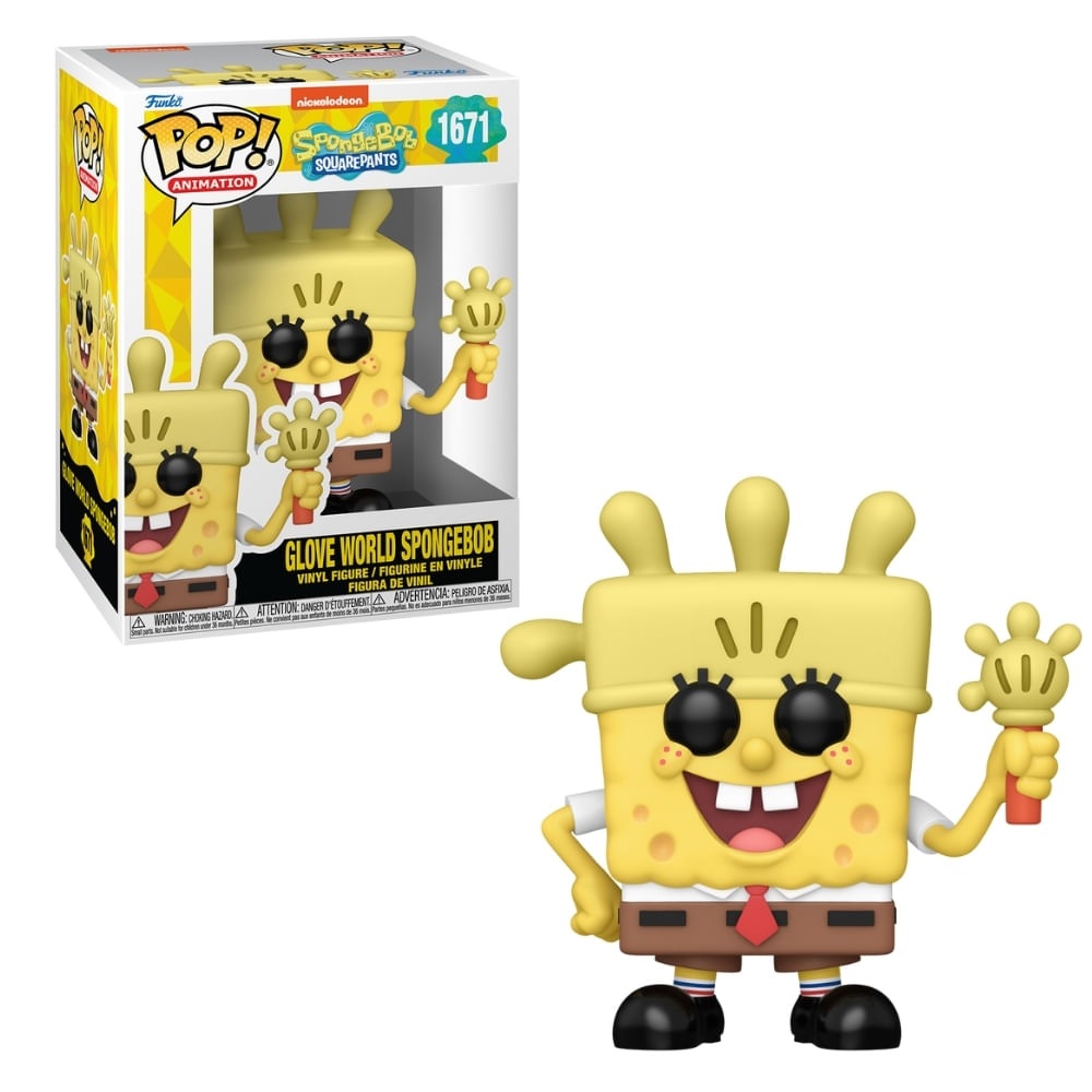Boneco Funko Pop! Bob Esponja 25 anos - Bob Esponja Mundo da Luva