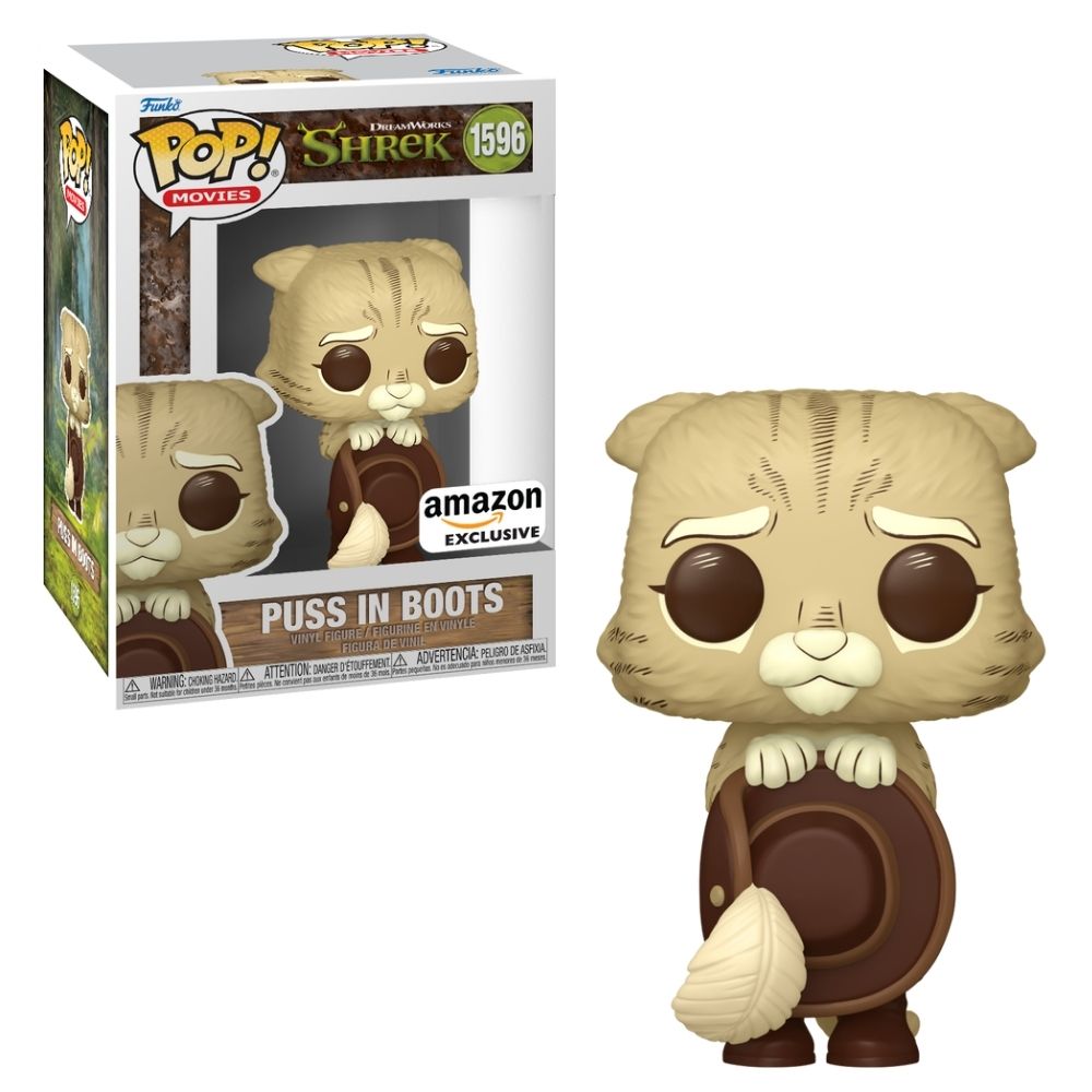 Boneco Funko Pop! DreamWorks Shrek 30 Anos - Gato de Botas (Sepia)