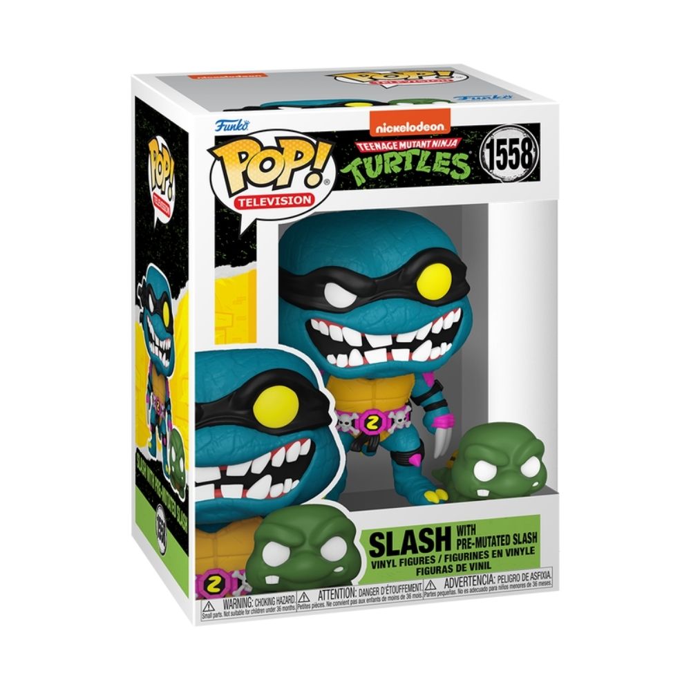 Boneco Funko Pop! As Tartarugas Ninja - Slash e Pré-mutado Slash - Imagem 2