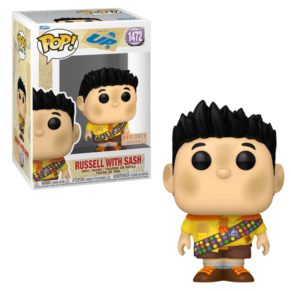 Boneco Funko Pop! Disney - UP! - Russel com Distintivo