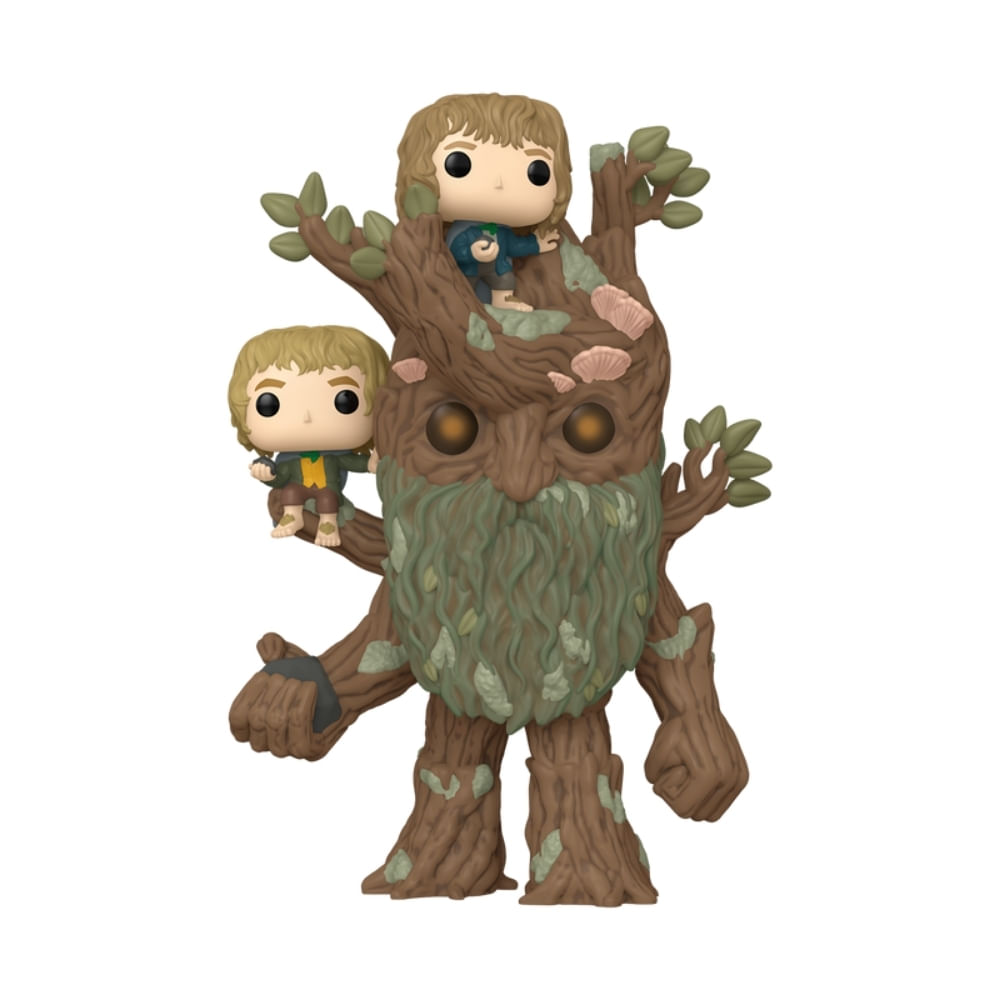 Boneco Funko Pop! Super O Senhor dos Anéis - Ent Barbárvore com Merry e Pippin - Imagem 2