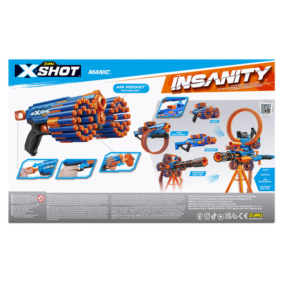 Lançador de Dardos X-Shot Insanity Maniac Pistol - Imagem 4