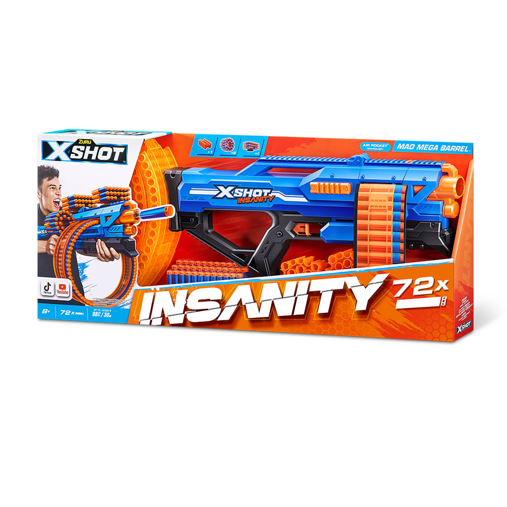 Lançador de Dardos X-Shot Insanity Mad Mega Barrel - Imagem 6