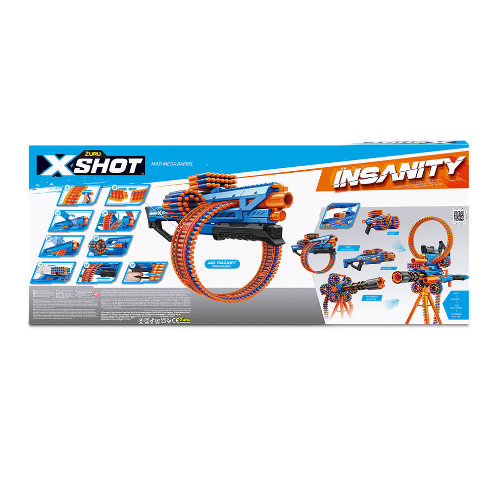 Lançador de Dardos X-Shot Insanity Mad Mega Barrel - Imagem 8