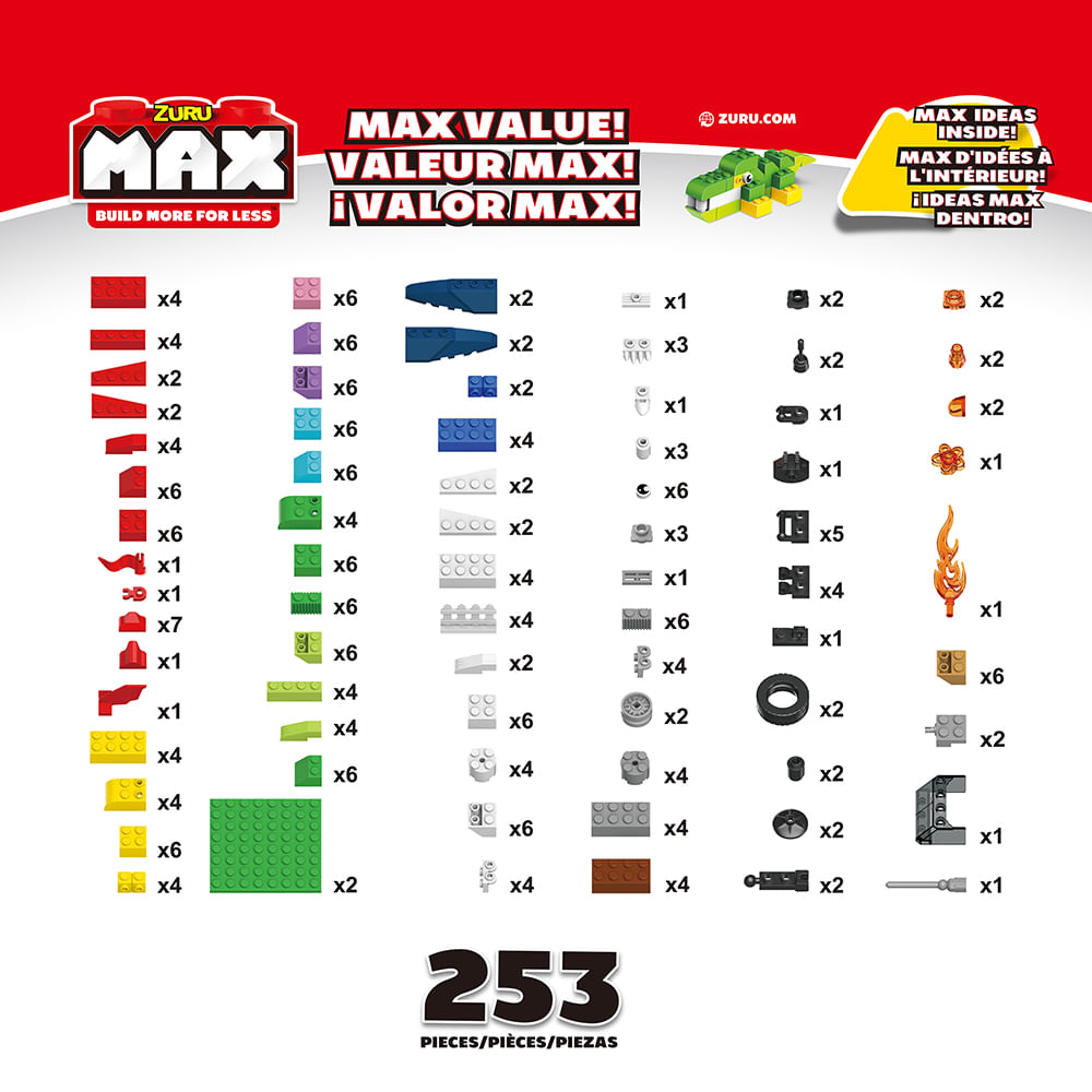 Conjunto de Blocos de Montar Max 253 peças - Imagem 2