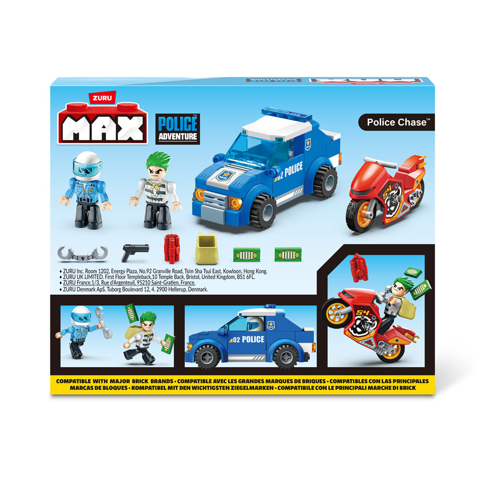 Blocos de Montar Max City Perseguição Policial 125 peças - Imagem 7