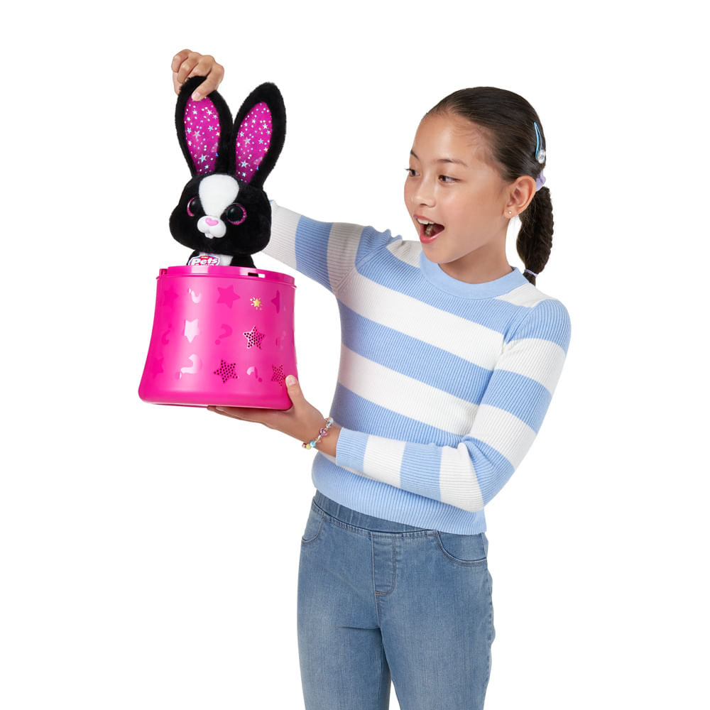 Coelho na Cartola - Pelúcia Pets Alive Magic Bunnies Preto - Imagem 5