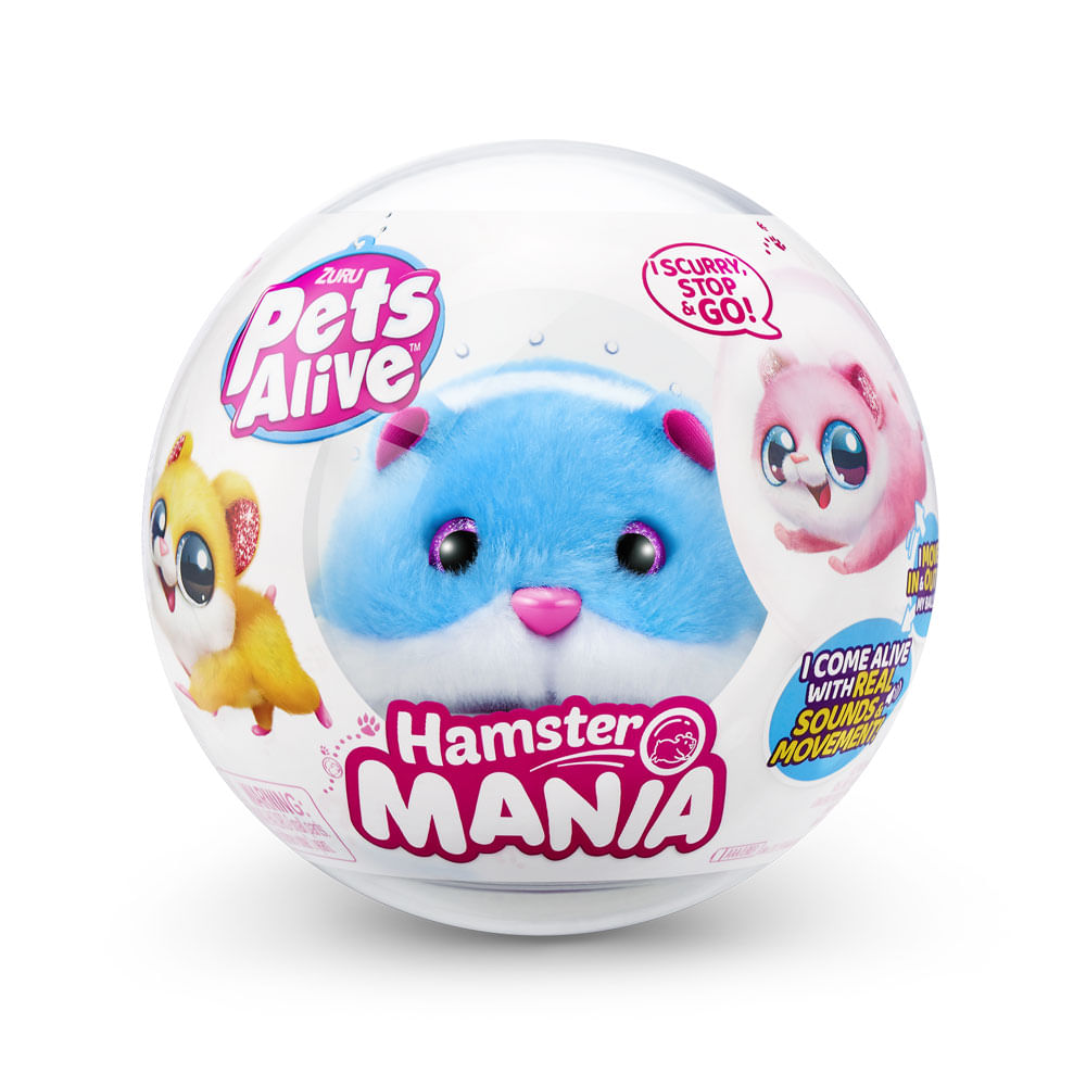 Hamster Mania - Pelúcia Pets Alive - Azul - Imagem 3