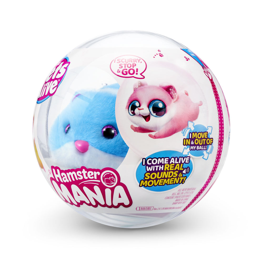 Hamster Mania - Pelúcia Pets Alive - Azul - Imagem 4