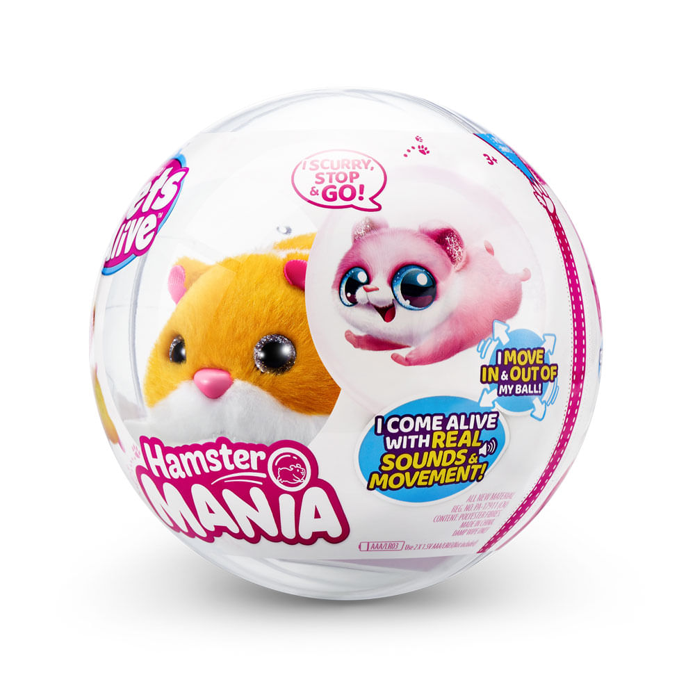 Hamster Mania - Pelúcia Pets Alive - Laranja - Imagem 3