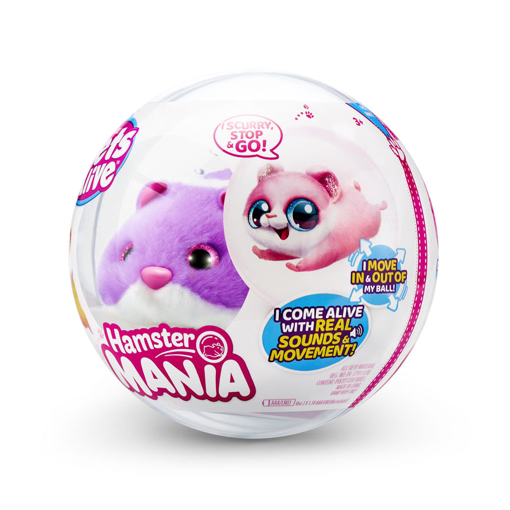 Hamster Mania - Pelúcia Pets Alive - Lilás - Imagem 5