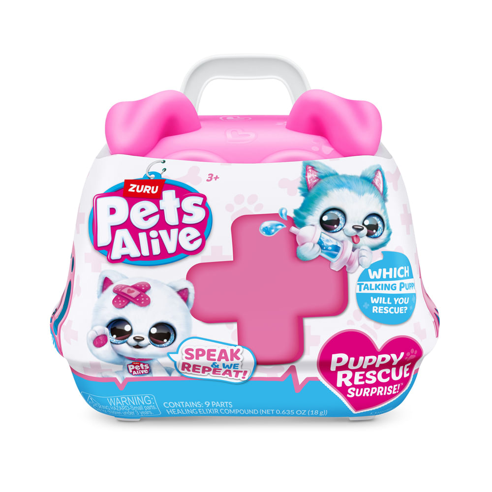 Resgate de Filhotes Surpresa - Pelúcia Pets Alive Puppy Rescue