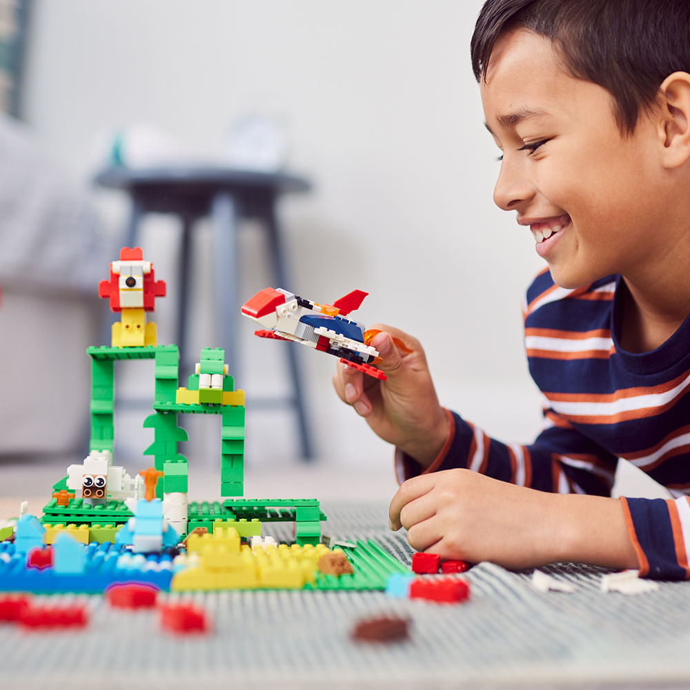 Conjunto De Blocos De Construção 253 Pçs + Base De Construção 25x25cm Cinza Candide Max - Imagem 4