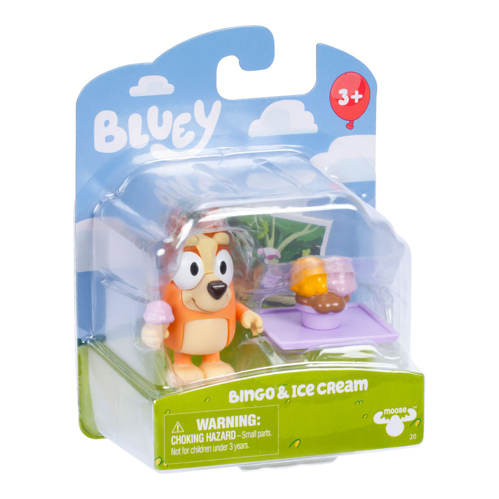Boneco Colecionável 6cm Bluey - Bingo Com Sorvete - Imagem 3