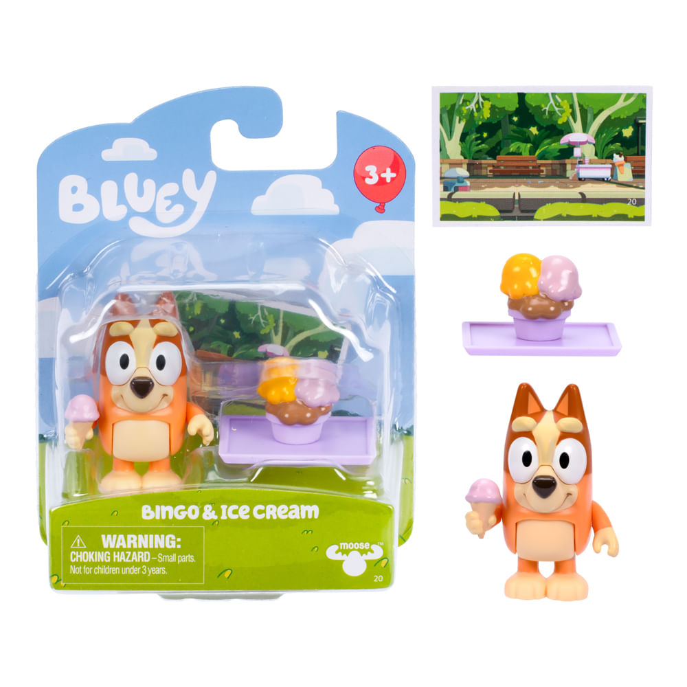 Boneco Colecionável 6cm Bluey - Bingo Com Sorvete - Imagem 4