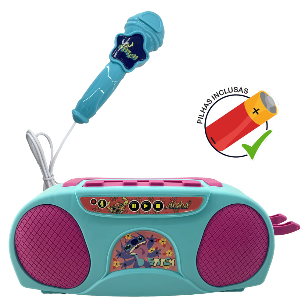 Boombox Karaokê Disney Stitch - Imagem 3