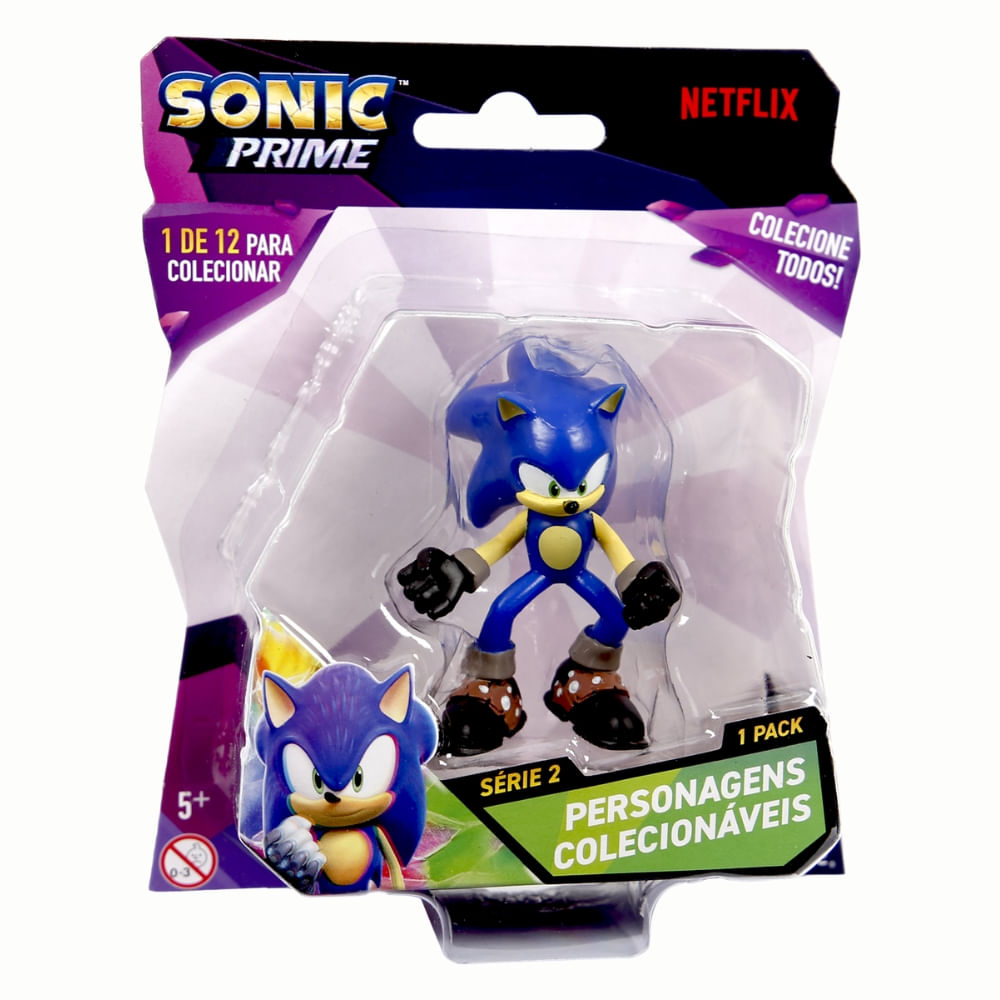 Boneco Colecionável 6,5cm Sonic Prime - Sonic Moderno - Imagem 2