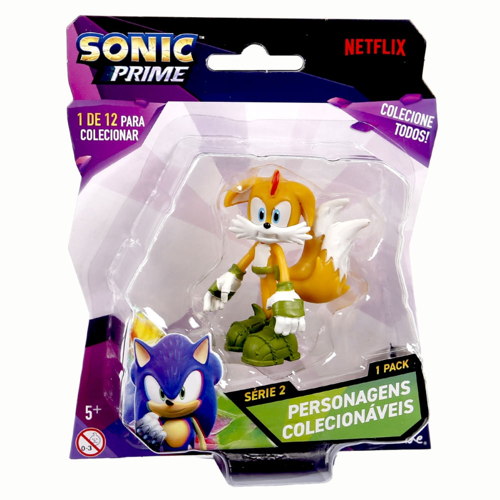Boneco Colecionável 6,5cm Sonic Prime - Tails - Imagem 2