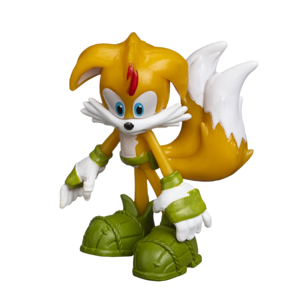 Kit 5 Bonecos Col 6,5cm Tails, Knuckles Pirata, Rose, Sonic - Imagem 2